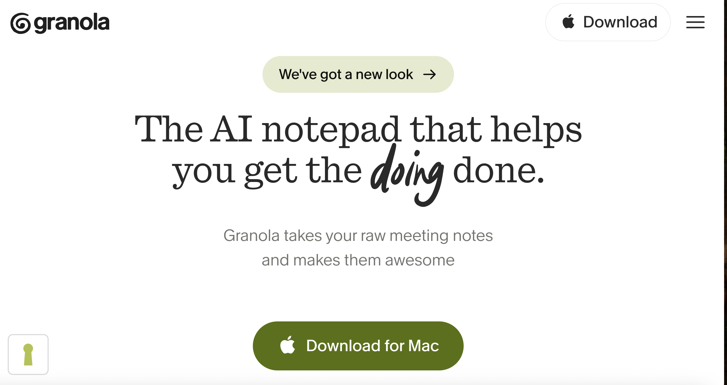 granola homepage